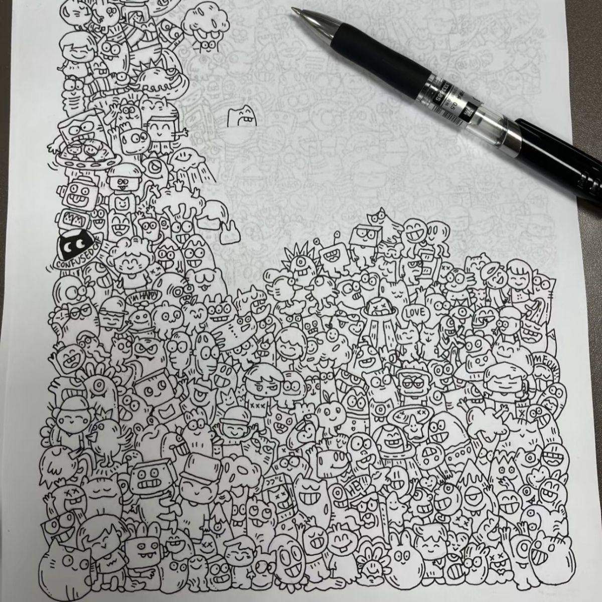 小红书同款控笔画图稿上班上学无聊偷懒解压描画练习临摹图纸稿,淘宝优惠券,粉丝福利购,淘宝优惠卷