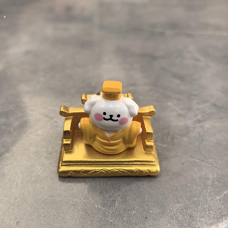 朕封你为狗官！可爱皇帝小狗龙椅车载桌面工位治愈系装饰小摆件 - 图1