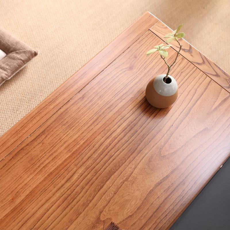 老榆木榻榻米茶几飘窗桌小方桌地台桌炕桌现代简约实木炕几矮桌子 - 图1