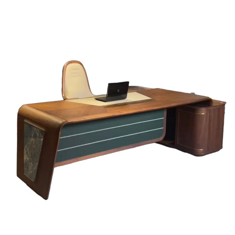 新中式实木办公桌老板桌大气总裁桌现代简约总经理大班台老总桌 - 图3