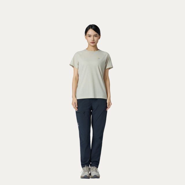 HAGLOFS Matchstick Wool Blend Tee Women's Hiking T-Shirt Lightweight