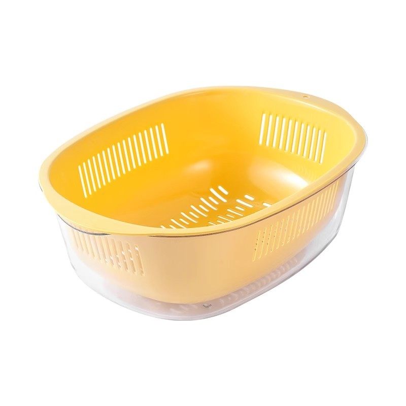 洗菜盆双层镂空水果盆洗水果沥水篮家用水果篮创意塑料洗菜篮厨房,淘宝优惠券,粉丝福利购,淘宝优惠卷