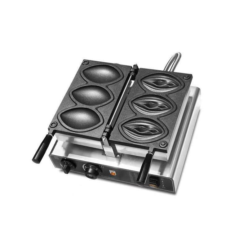 跨境商用电热女性华夫炉不锈钢三片鲍鱼烧机女生机华夫饼小吃设备,淘宝优惠券,粉丝福利购,淘宝优惠卷