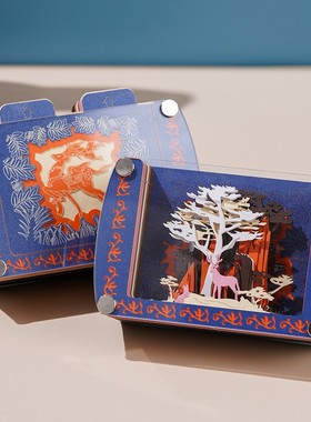 手撕纸雕艺术品小夜灯摆件2025创意日历送男女生好玩有趣生日礼物