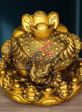 黄铜金蟾三脚蟾蜍金蝉公司摆件家居客厅酒柜开业礼品店铺办公摆设