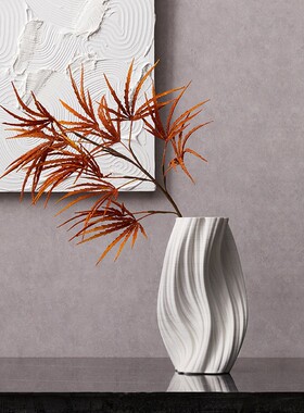 设计师白色陶瓷水果盘花瓶轻奢高级感样板间客厅装饰餐桌茶几摆件