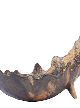 现代轻奢金属收纳果盘摆件餐厅客厅样板间玄关酒店大理石托盘饰品