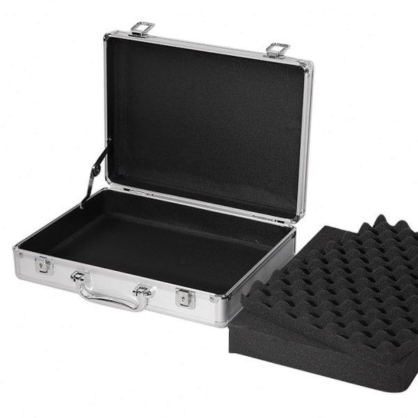 Aluminum alloy hand tool box hardware instruments and equipment storage box multifunctional file display password lock safe box