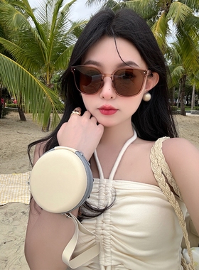 山姆推荐日本可折叠墨镜女2024年新款大脸显瘦夏季遮阳防晒偏光开