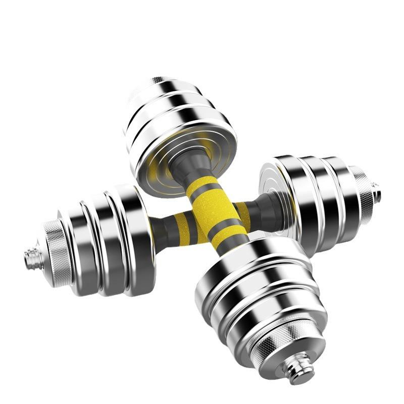 哑铃纯钢免安装杠铃套装20kg0公斤钢制健身器材家用男士哑铃厂家 - 图3