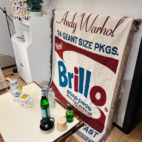 Andy Warhol Brillo 肥皂盒 安迪 霍沃尔 装饰沙发毯 - 图0