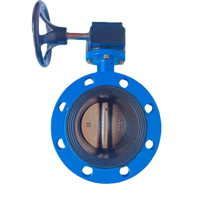 Worm gear flange soft seal butterfly valve D341X-10Q manual turbine telescopic butterfly valve SD341X-10Q can be customized