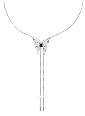 QG肌理蝴蝶新款毛衣链秋冬百搭高端长款轻奢高级感原创设计项链