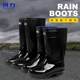 Pull-back rain boots for men, medium and high water boots, warm rubber shoes, men's long water shoes, thickened wear-resistant work waterproof shoes