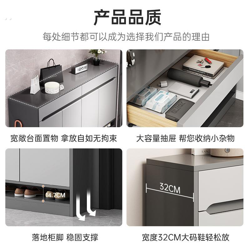 鞋柜家用门口双面柜新款2025靠墙玄关柜一体隔断入户门储物柜 - 图2