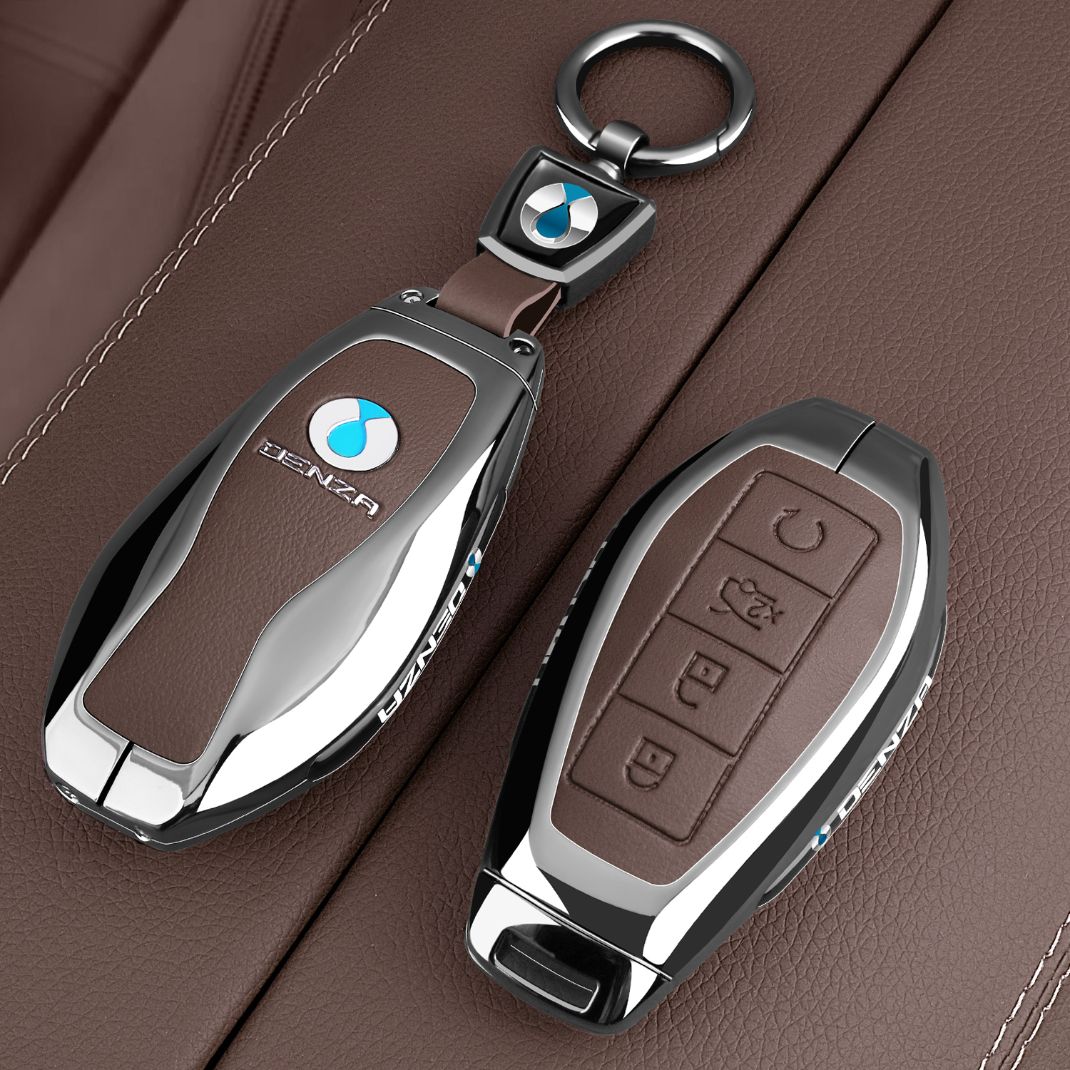 2025款腾势N8L钥匙套25新款旗舰型N8L旗舰型专用高级感金属壳包扣