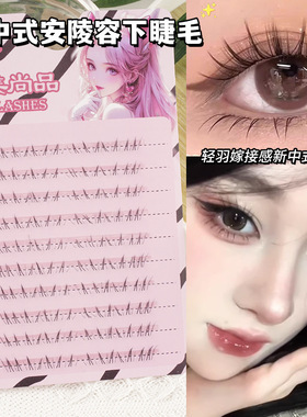 十排胶水款下睫毛貂蝉昭君新中式安陵容布朗尼猫爪爪猫须白月光