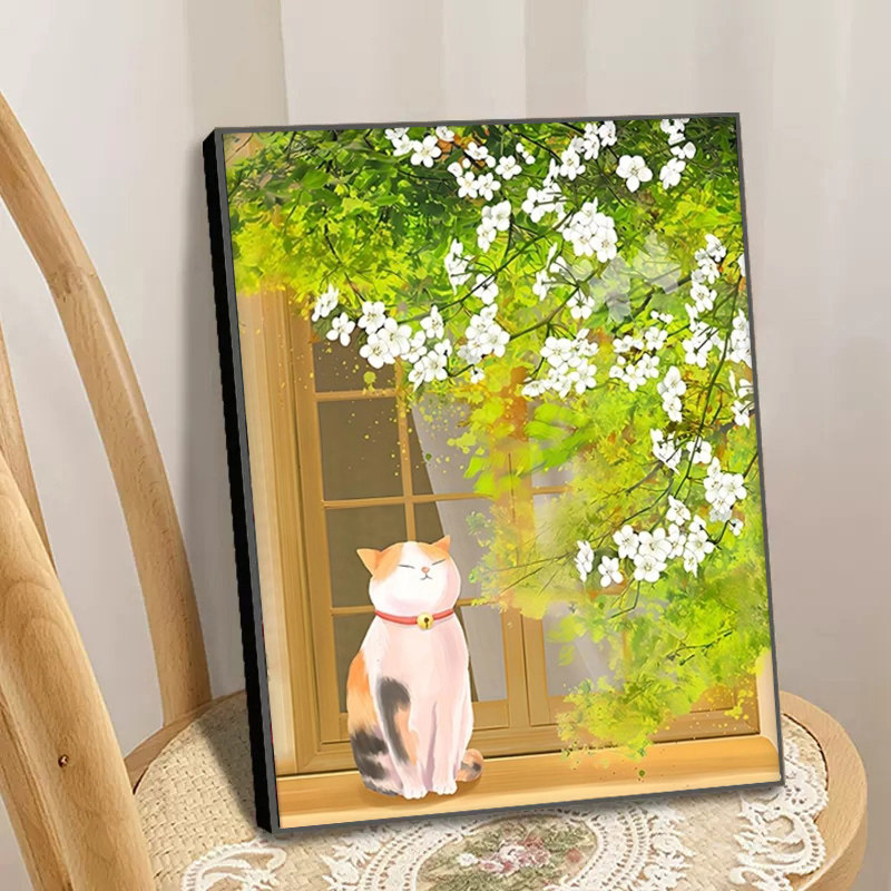 餐厅钻石画0客厅玄关贴砖十字绣猫肥家润手工钻石贴画满钻,淘宝优惠券,粉丝福利购,淘宝优惠卷