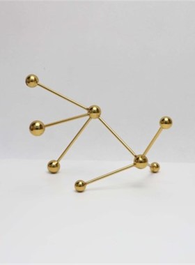 现代简约创意点线球几何分子球样板房玄关电视柜家居饰品