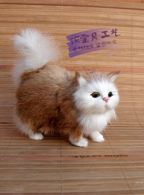 仿真猫咪会叫动物结婚礼品创意家居安装客厅饰品