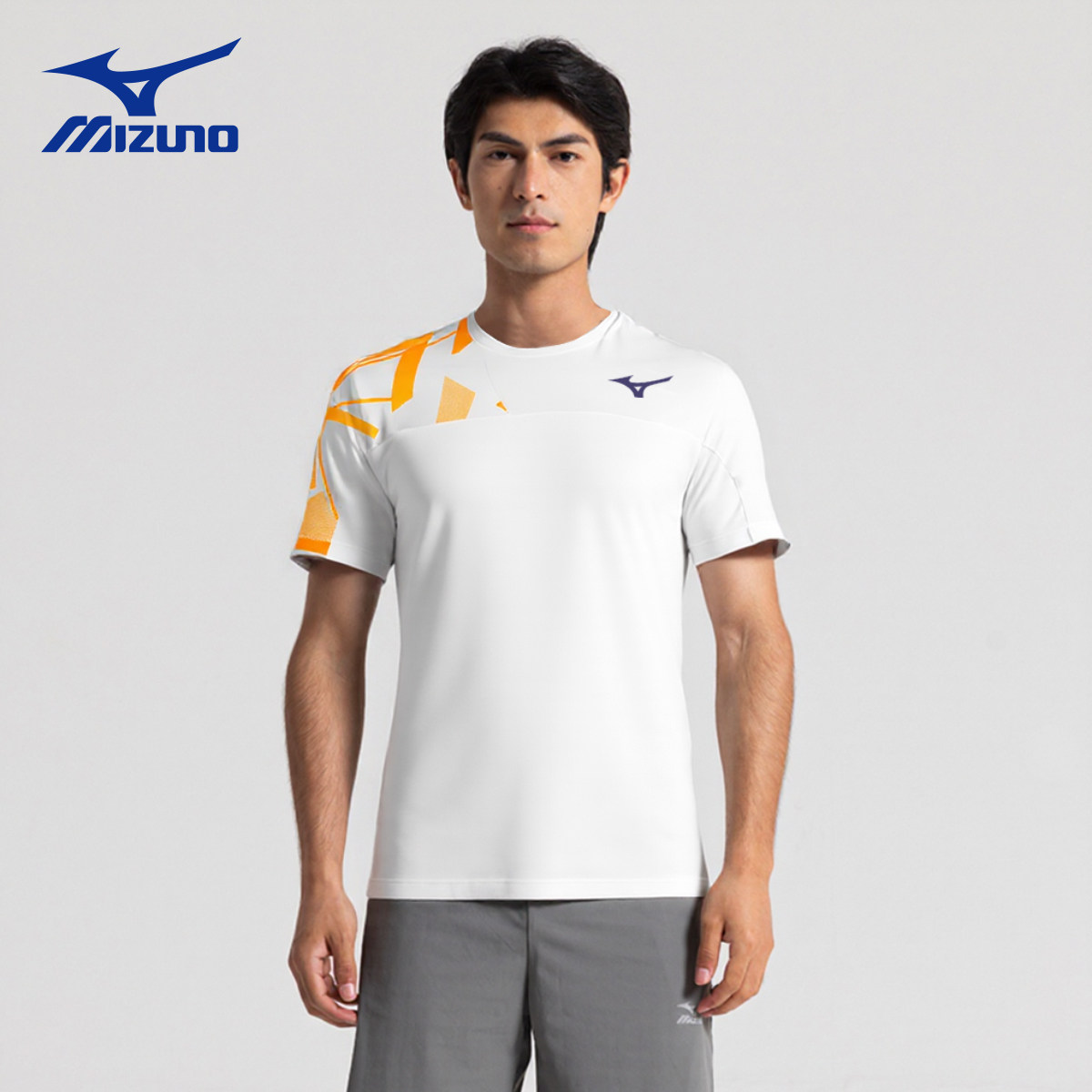 美津浓网球服男白色透气速干运动短袖凉感降温亲肤舒适吸湿T恤,淘宝优惠券,粉丝福利购,淘宝优惠卷