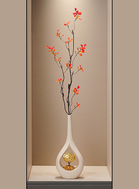 入户玄关发财水滴花瓶摆件