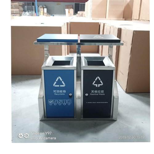 户外垃圾桶不锈钢分类垃圾箱可定做三四分类垃圾桶厂家直销 - 图0