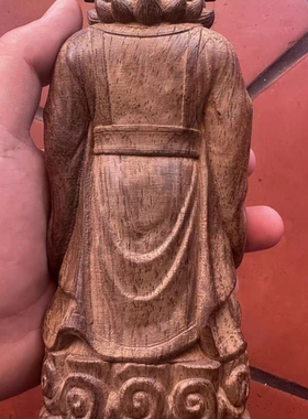 越南沉香木雕实木客厅人物笑佛像雕刻工艺品保平安汽车摆件弥勒佛
