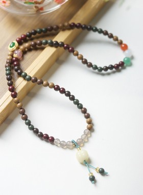 中草药调理亚健康手串古法原创五行合香珠女安神助眠情绪稳定解压