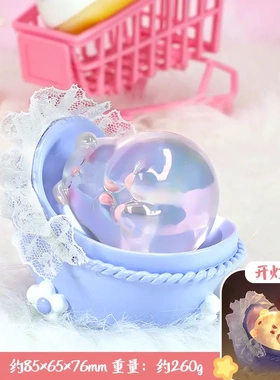 萌物入梦可爱卡通猫咪狗狗公仔小摆件卧室床头灯女生礼物