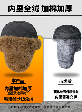 Jeep冬季加厚防寒毛绒雷锋帽