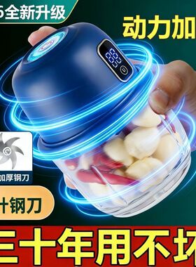 2026新款六叶钢刀电动蒜泥器