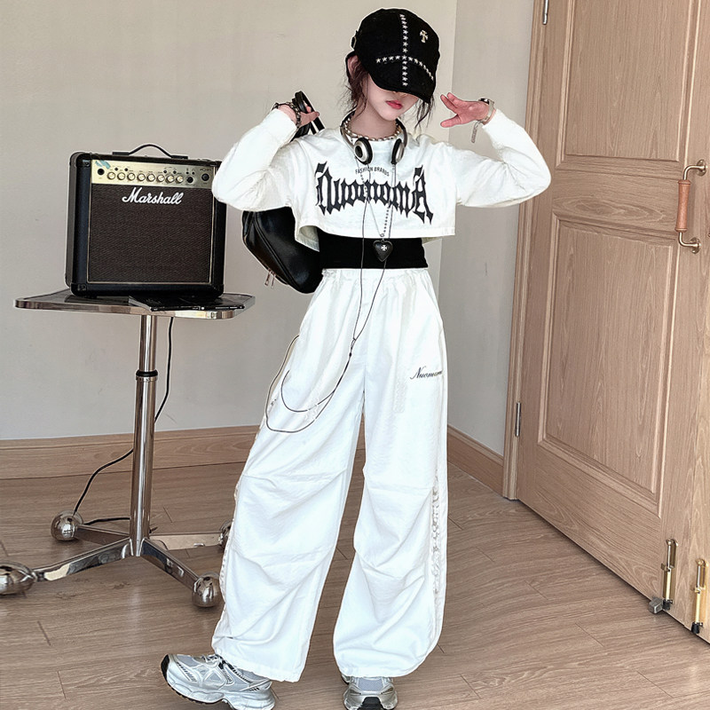 春秋儿童街舞练功服女童嘻哈纯棉爵士舞表演装女孩模特走秀演出服,淘宝优惠券,粉丝福利购,淘宝优惠卷