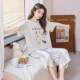 Snowflake cotton padded pajamas for women summer summer short-sleeved cropped pants for girls cartoon cool clothes women’s set