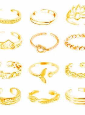 脚趾戒脚戒指女脚趾环脚指瑜伽脚指环女款足戒脚趾头戒子开口网红