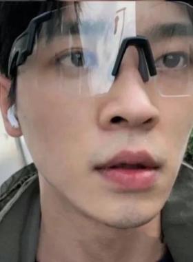 户外运动夜晚骑行护目眼镜男女连体防风沙蚊虫爬山跑步自行车墨镜