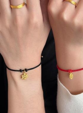 白璟婷桑岩张若楠文一凡同款手炼雪花叶情侣小众手饰品手炼