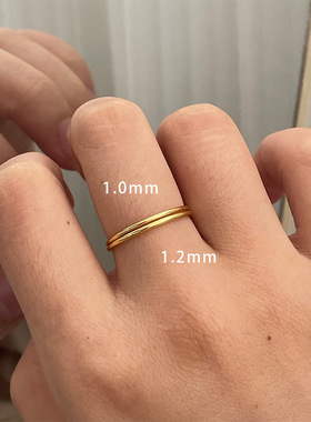 S925纯银光圈戒指女1.2MM1MM细戒时尚素圈环指关节戒厂家