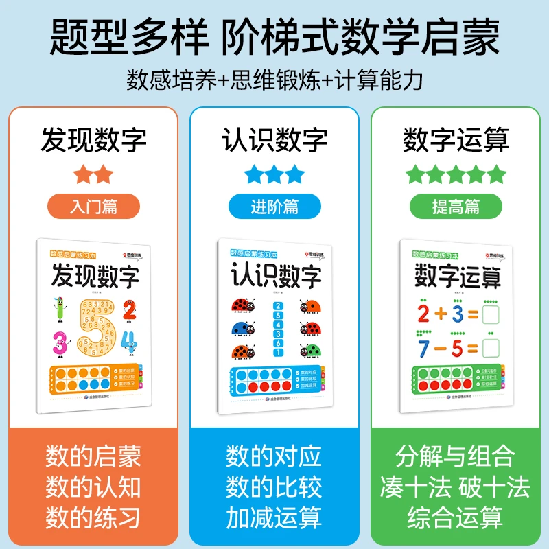 3-6岁数感启蒙练习幼小衔接教材全套趣味数学专项一日一练描红本,淘宝优惠券,粉丝福利购,淘宝优惠卷