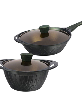 样板房厨房锅具锅具组合套装煎锅汤锅摆设软装饰品