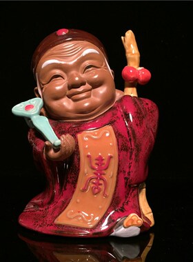 石湾公仔精品福禄寿三星陶瓷玄关摆设新居乔迁品
