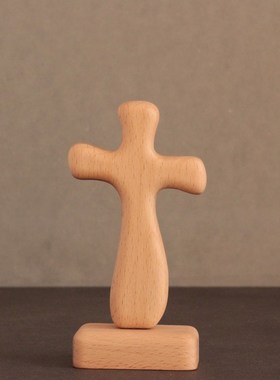 赞美榉木手持手握十字架 十字架工艺品