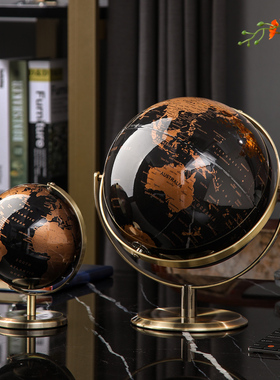 现代家居书房办公室轻奢地球仪摆件电视柜酒柜创意高档桌面装饰品
