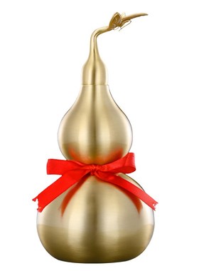 铜葫芦纯黄铜八卦挂件铜开口空心家居客厅胡葫工艺品创意