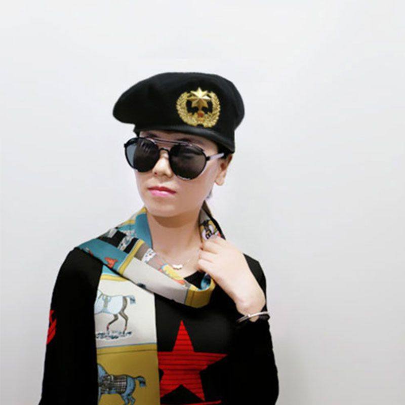 表演贝雷帽新男女水兵舞帽子舞台演出毛呢贝雷帽八角星广场舞四季,淘宝优惠券,粉丝福利购,淘宝优惠卷