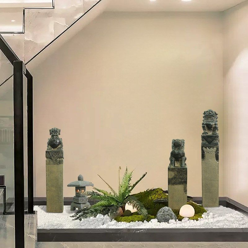 仿真拴马柱玻璃钢中式庭院造景招财栓马桩室内外庭院假山陈设,淘宝优惠券,粉丝福利购,淘宝优惠卷