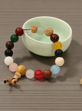 多宝菩提十八籽金刚菩提佛珠串珠手链女DIY小众设计个性文玩手串