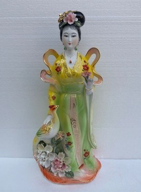 小龙女陶瓷神像18寸佛像摆件居家供奉龙王之女龙女神像凤凰女神像
