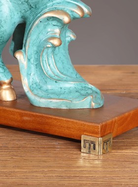 艺术马摆件送礼新中式室内装饰品办公室玄关书房招财牛羊生肖摆设