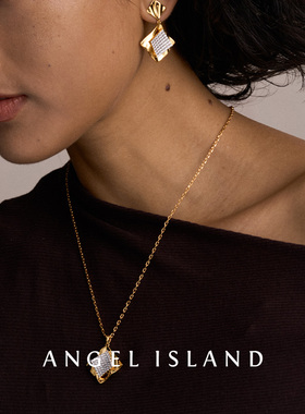ANGELISLAND天使岛流光菱形项链